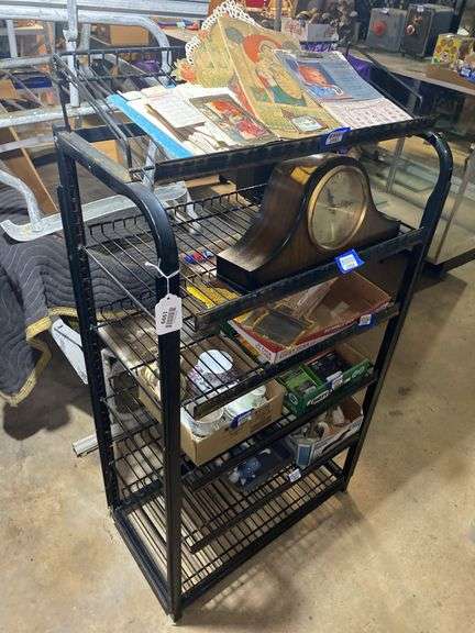 Metal shelf unit - no contents, MUST COME DURING LAST 2 HOURS OF PICKUP FOR THIS ITEM.