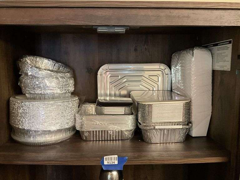 Foil takeout pans and cardboard containers