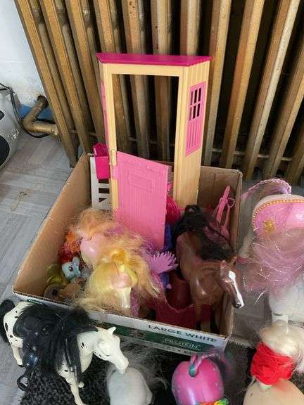 Toy horse figures including: Barbie Riding Club, and Fashion Star Fillies