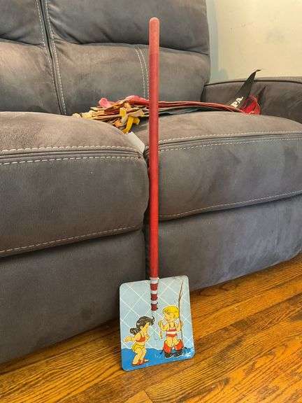 Vintage litho tin toy shovel
