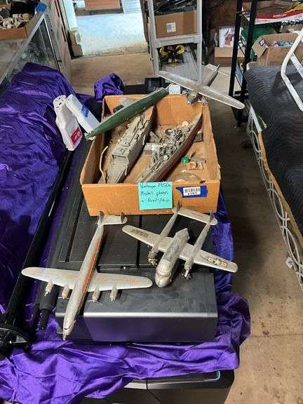 Vintage 1950s model planes/boats/ships