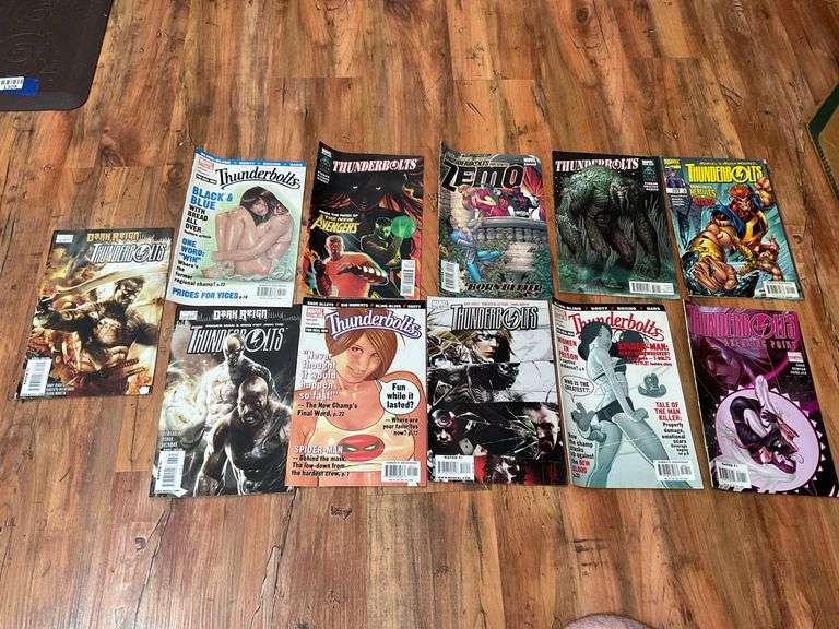 Comic books including: Thunderbolts, Zemo, Justice League of America