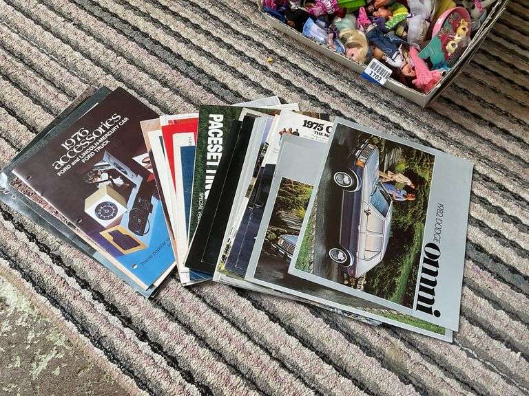 Vintage car brochure collection