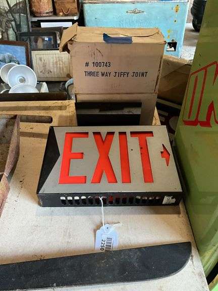 Lighted EXIT sign