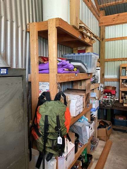 Pine shelf unit - no contents 50.5x93x16.5, MUST COME DURING LAST 2 HOURS OF PICKUP FOR THIS ITEM.