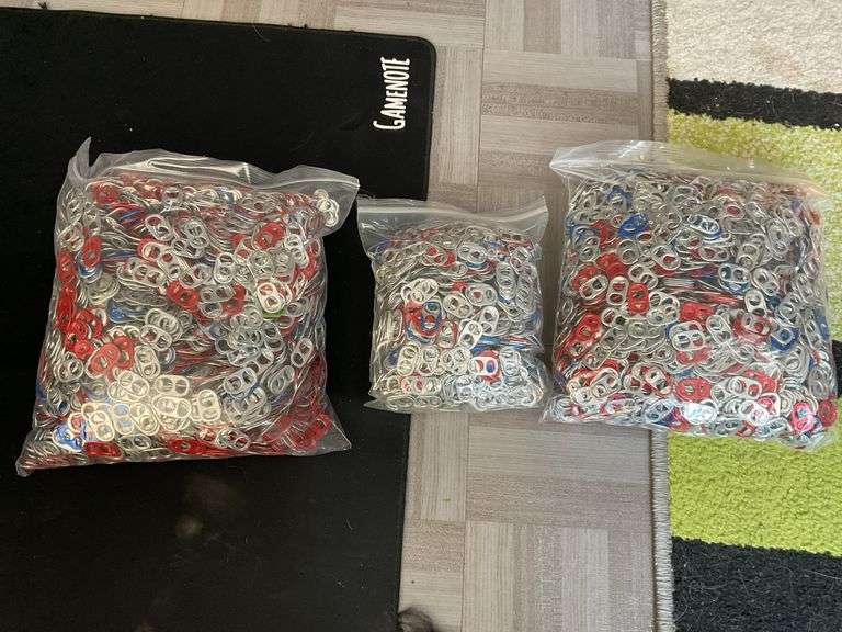 Soda can pop top tabs