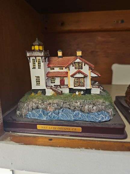 Four lighthouse models
