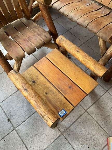 Adirondack style wood leg rest/stool 24x20x15