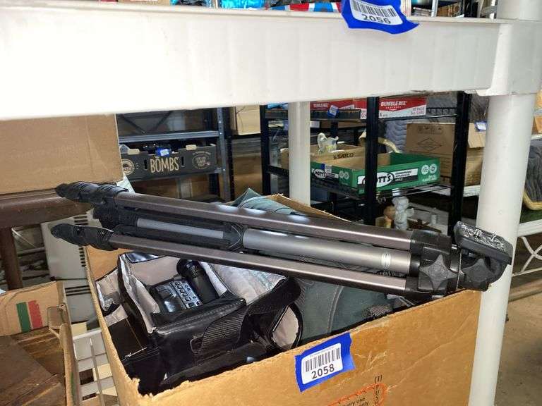 Video camera, tripod, camera cases