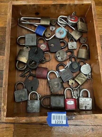 Vintage padlocks and keys
