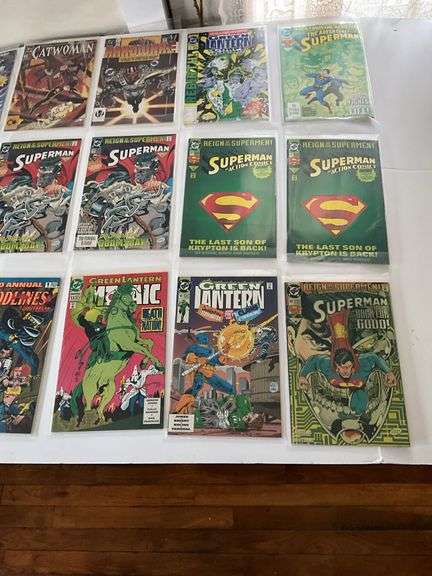 Comic books including: Superman, Green Lantern, Catwoman