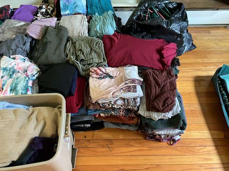 Large lot of sweaters/clothing