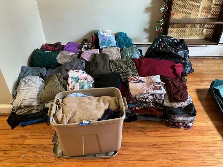 Large lot of sweaters/clothing