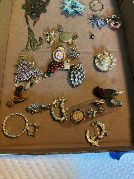 Costume jewelry: figural and other pins