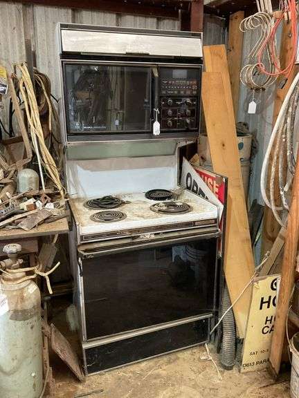 Vintage GE microwave/ electric range combination