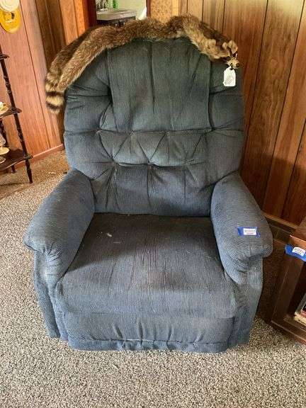 Blue La-Z-boy recliner - fur not included