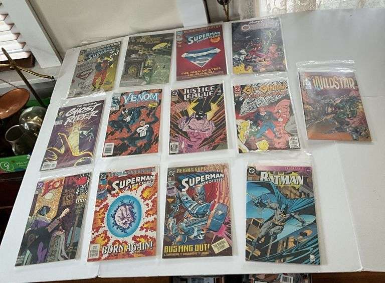 Comic books including: Batman, Superman, Ghost Rider