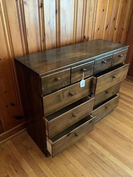 Dark pine chest of drawers 41.5x15x34