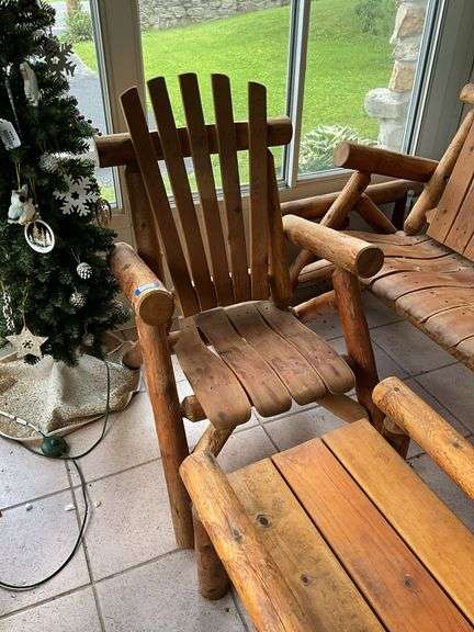Adirondack style wood arm chair