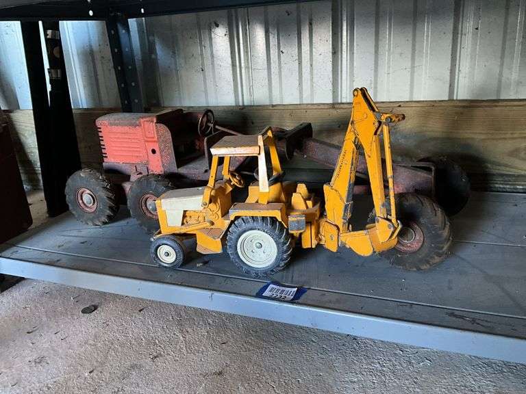 Ertl International backhoe and vintage road grader