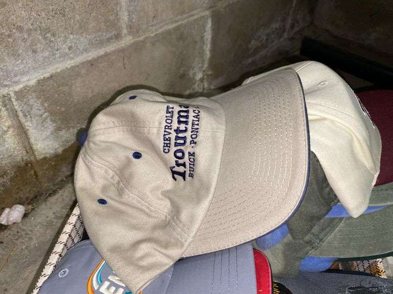 Box of baseball caps