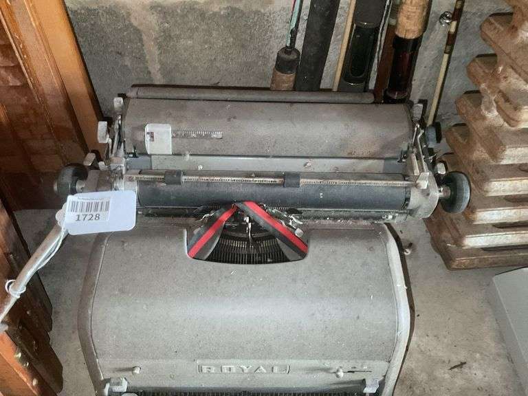 Vintage Royal manual typewriter and typing course book