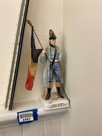 Eagle Bearer military figurine, and advertising yardsticks