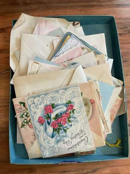 Vintage wedding greeting cards