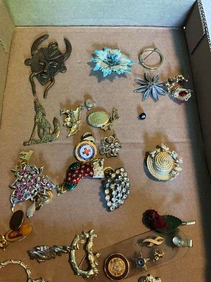 Costume jewelry: figural and other pins