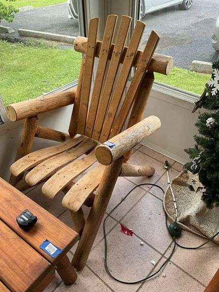 Adirondack style wood arm chair