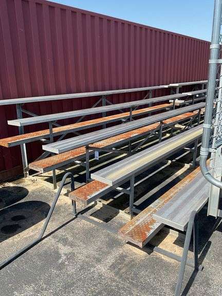 Section of bleachers 15W x 9FT D x 46 inches H, Photos have been duplicated for lots 3116 & 3117. No loading assistance will be provided for this item