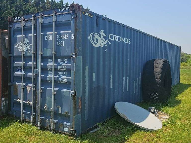 Storage Container, no contents, 40ft x 9ft 6in x 7ft 9in, ***Must be removed during the last 2 hours of scheduled pickup or within 5 business days of auction pickup. - Companies who move containers = AC&T (Hagerstown office) - 301-582-2700, Bowman - contact their Hagerstown or Frederick locations