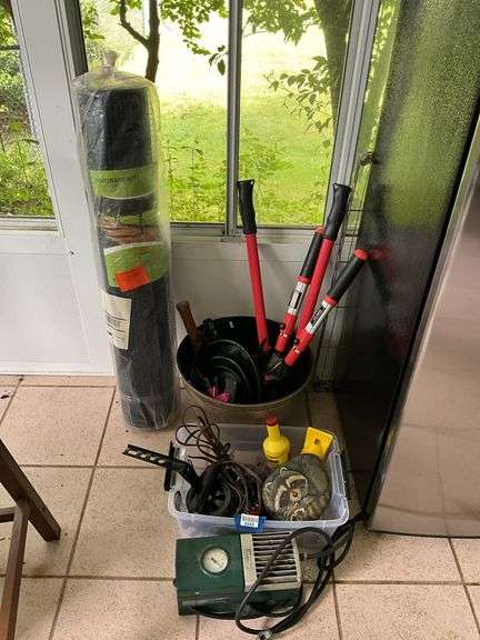 Air compressor, hardware net, garden tools, misc