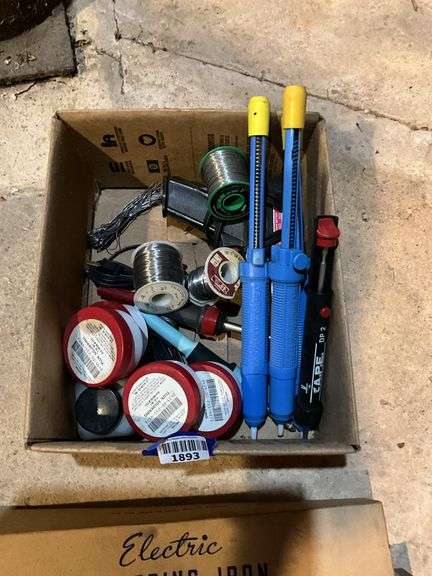 Soldering irons, solder lot, desoldering pumps