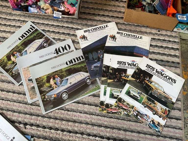 Vintage car brochure collection
