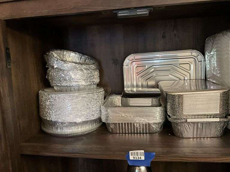 Foil takeout pans and cardboard containers