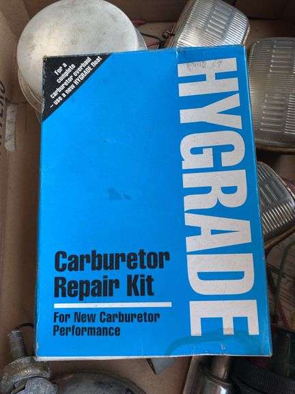 Carburetor repair kit, fog lights, misc