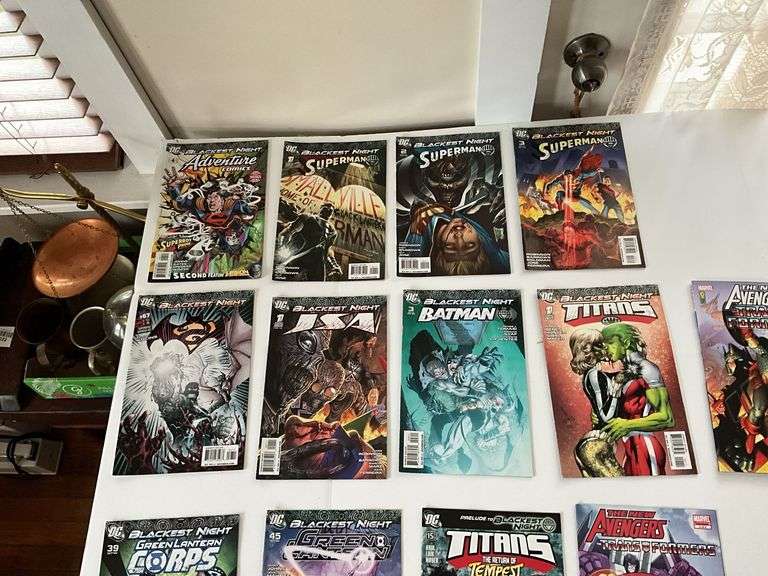 Comic books including: Superman, Batman, Titans