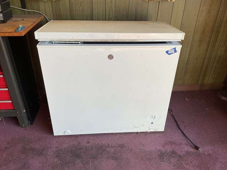 GE chest freezer model: FCM7SKAWW 33 X 37 X 21