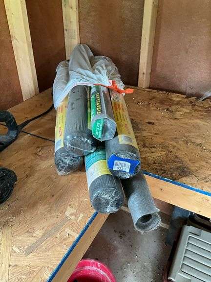 Mostly new rolls of landscape fabric