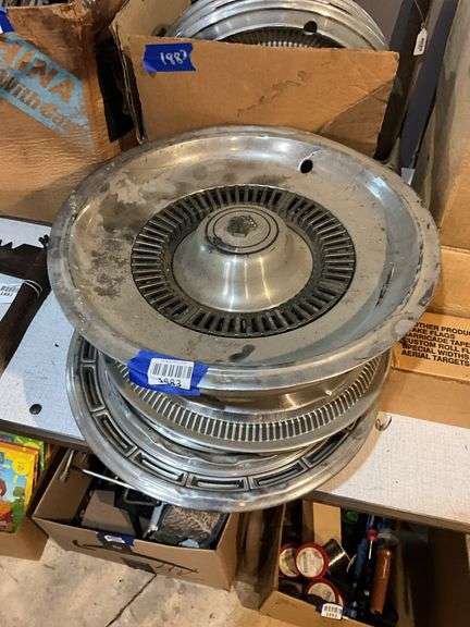 Vintage hubcaps lot