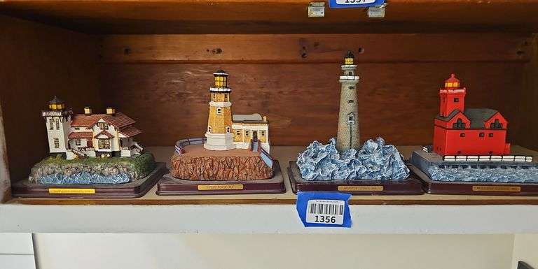 Four lighthouse models
