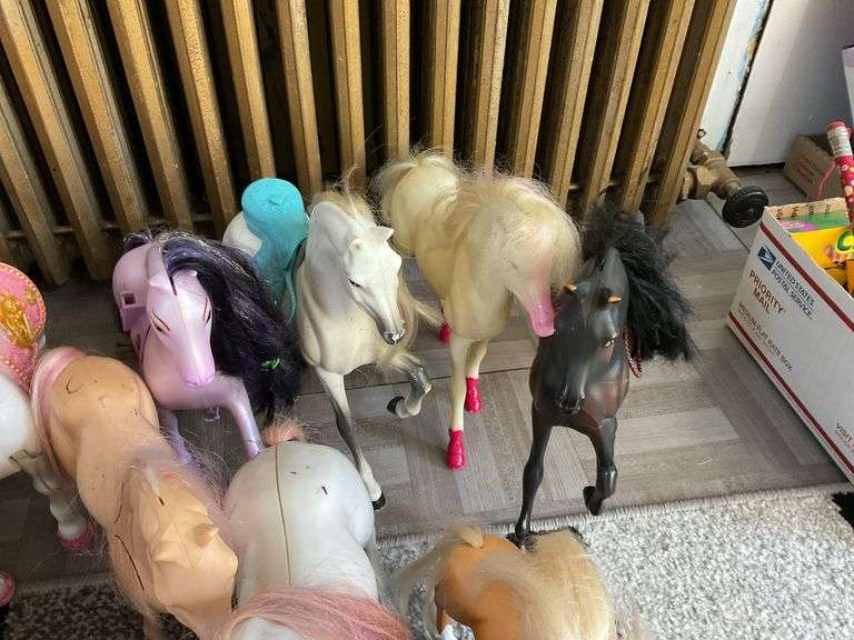 Toy horse figures including: Barbie Riding Club, and Fashion Star Fillies