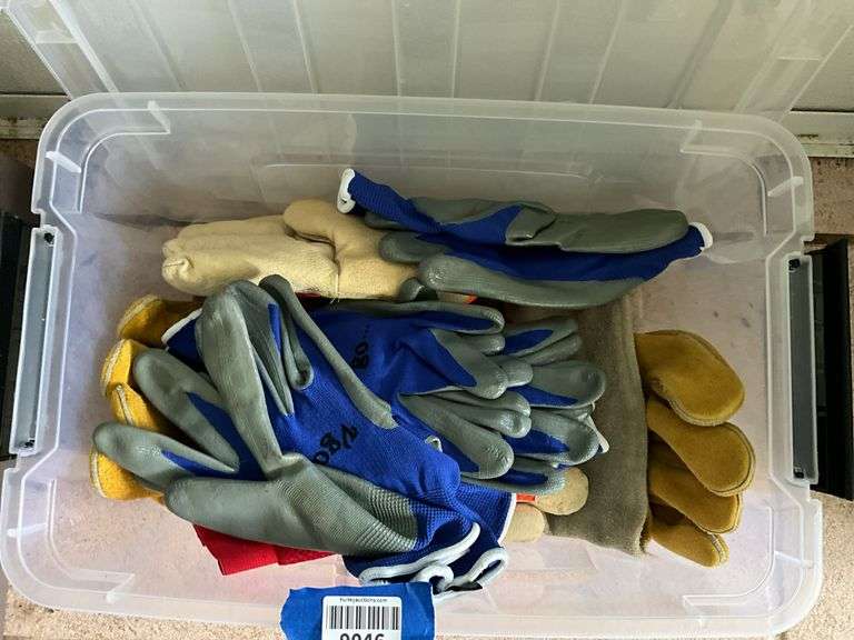 Tote of work gloves