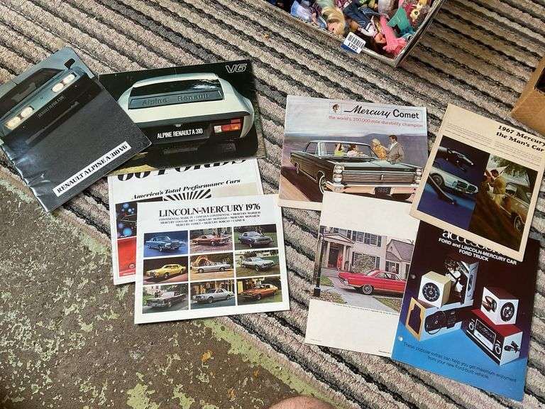 Vintage car brochure collection