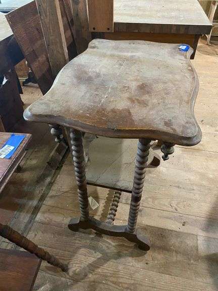 Victorian spool turned lamp stand 29x20x29.5