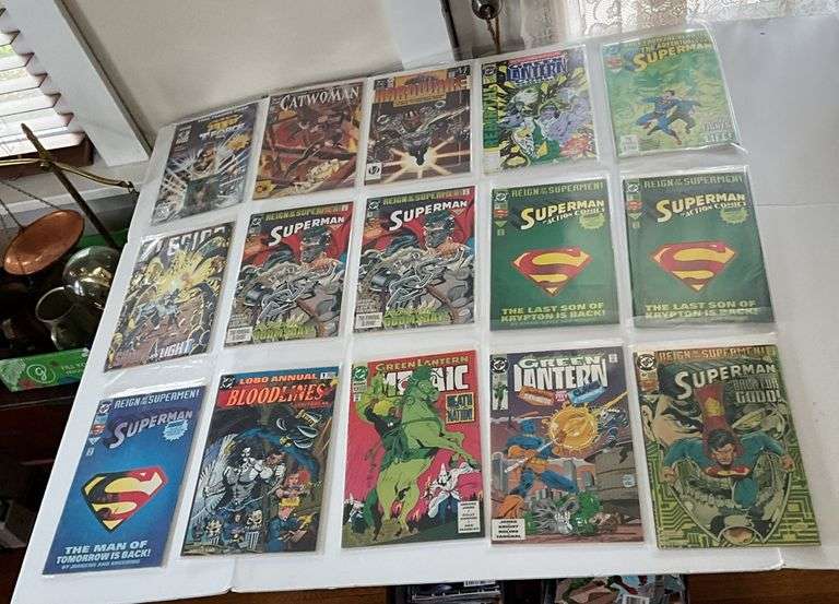 Comic books including: Superman, Green Lantern, Catwoman