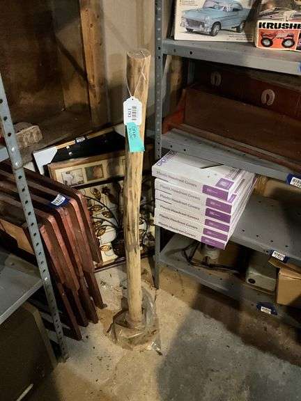 Primitive wooden stomper grape masher