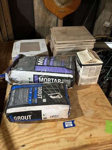 Tiles, grout, mortar mix
