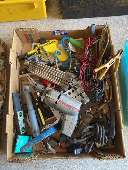 Corded drill, carpenter's rule, tools/misc lot